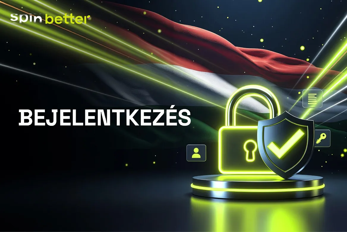 SpinBetter belépési űrlap a kaszinó felhasználói fiókjához