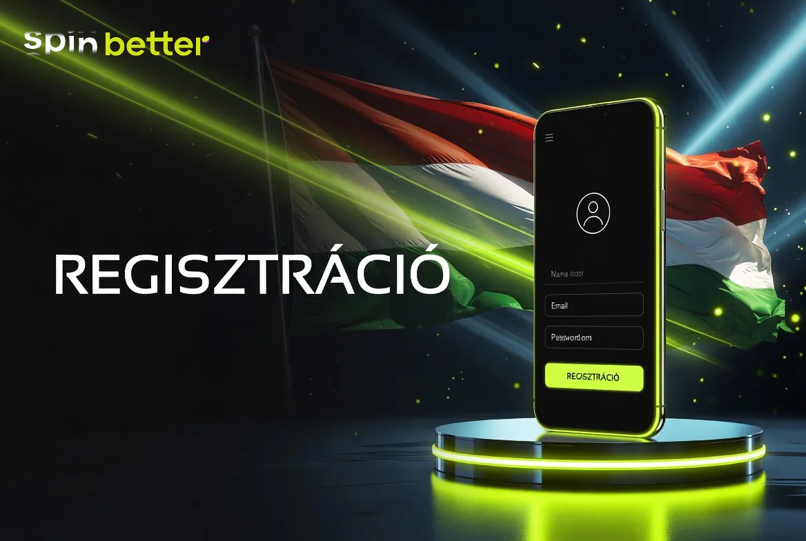 SpinBetter regisztrációs űrlap a kaszinó számlanyitásához