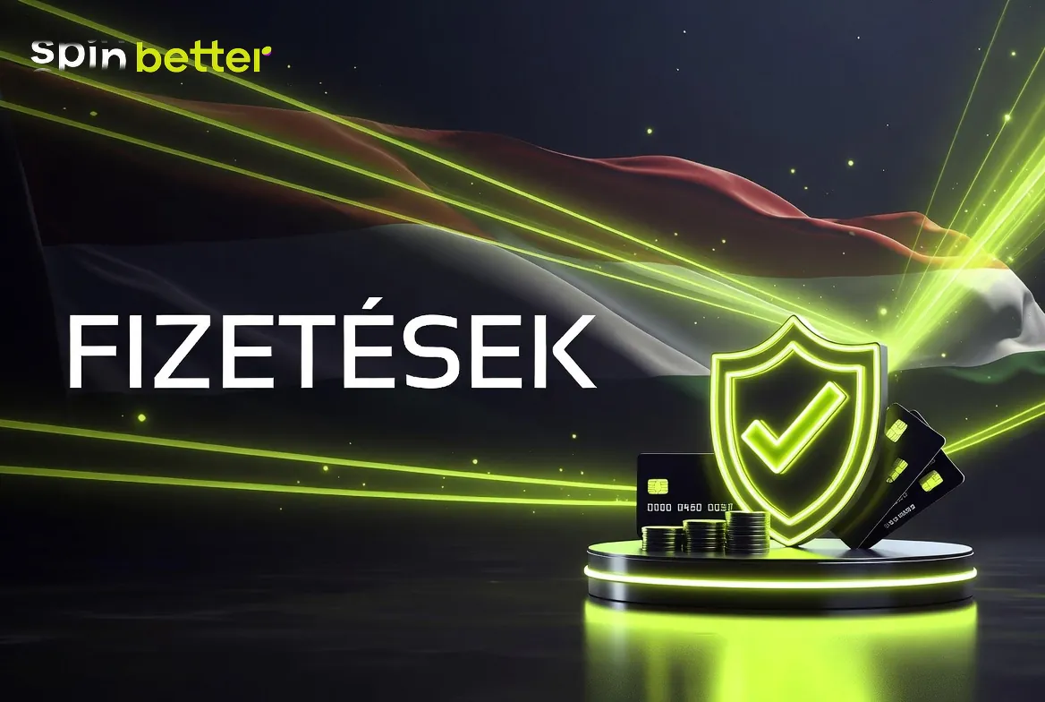 SpinBetter kifizetési felület a kaszinó pénztár menüjében